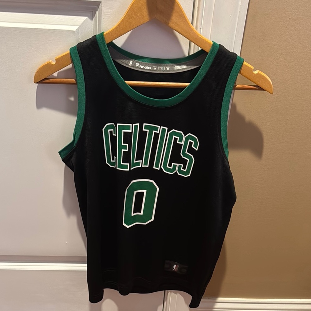 Fanatics Black and Green Kids Celtics Jersey